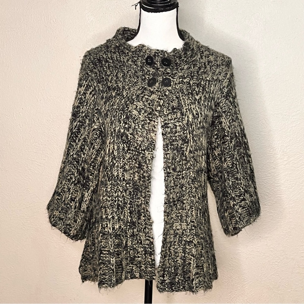 Western Connection olive/black chunky cardigan